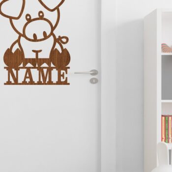 Intra απο ξύλο plywood 3mm-4mm πάχος - Cute Pig Name Sin  Laser Cut Δίασταση 30x20 cm INTRAFABR-74713294 - Image 2