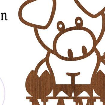 Intra απο ξύλο plywood 3mm-4mm πάχος - Cute Pig Name Sin  Laser Cut Δίασταση 30x20 cm INTRAFABR-74713294 - Image 3