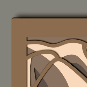 Intra απο ξύλο plywood 3mm-4mm πάχος - Cute Pug Multilayer /3D Layered Δίασταση 30x20 cm INTRAFABR-65814921 - Image 9