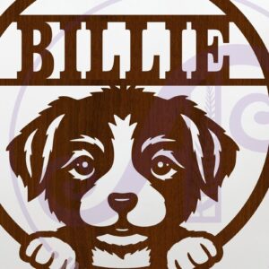 Intra απο ξύλο plywood 3mm-4mm πάχος - Χαριτωμένο όνομα κουταβιού Επιγραφή τοίχου,  Δίασταση 40x50 cm INTRAFABR-121387452