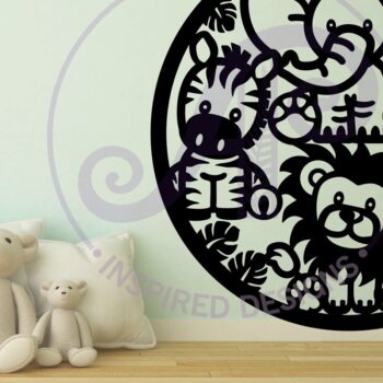 Intra απο ξύλο plywood 3mm-4mm πάχος - Χαριτωμένο Ζώο Ζώων Σαφάρι, Δίασταση 40x50 cm INTRAFABR-79175010 - Image 2