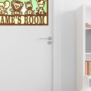 Intra απο ξύλο plywood 3mm-4mm πάχος - Χαριτωμένα ζώα Safari  Όνομα σκηνής Δίασταση 30x20 cm INTRAFABR-72212123 - Image 2