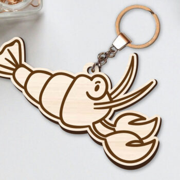 Intra απο ξύλο plywood 3mm-4mm πάχος - Χαριτωμένο θαλάσσιο μπρελόκ  Δίασταση 4x4 cm INTRAFABR-96260090 - Image 1