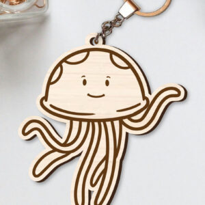 Intra απο ξύλο plywood 3mm-4mm πάχος - Χαριτωμένο θαλάσσιο μπρελόκ  Δίασταση 4x4 cm INTRAFABR-96260189