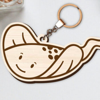 Intra απο ξύλο plywood 3mm-4mm πάχος - Χαριτωμένο θαλάσσιο μπρελόκ  Δίασταση 4x4 cm INTRAFABR-96259698 - Image 1