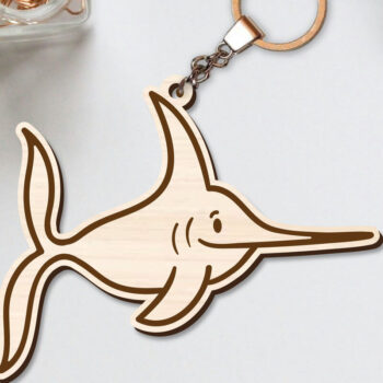 Intra απο ξύλο plywood 3mm-4mm πάχος - Χαριτωμένο θαλάσσιο μπρελόκ Δίασταση 4x4 cm INTRAFABR-96259803 - Image 1