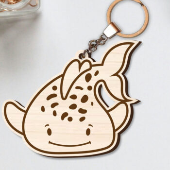 Intra απο ξύλο plywood 3mm-4mm πάχος - Χαριτωμένο θαλάσσιο μπρελόκ Δίασταση 4x4 cm INTRAFABR-96259855 - Image 1