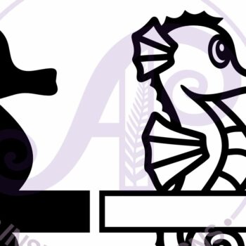 Intra απο ξύλο plywood 3mm-4mm πάχος - Χαριτωμένο όνομα ιππόκαμπος Δίασταση 40x50 cm INTRAFABR-119391182 - Image 4