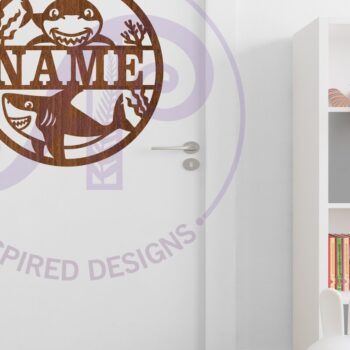 Intra απο ξύλο plywood 3mm-4mm πάχος - Cute Shark Name Sin Laser Cut Δίασταση 30x20 cm INTRAFABR-97204106 - Image 4