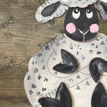 Intra απο ξύλο plywood 3mm-4mm πάχος - Cute Sheep Laser Cut Δίασταση 6x6 cm INTRAFABR-68461880 - Image 1