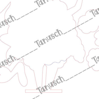 Intra απο ξύλο plywood 3mm-4mm πάχος - Cute Sheep Laser Cut Δίασταση 6x6 cm INTRAFABR-68461933 - Image 4