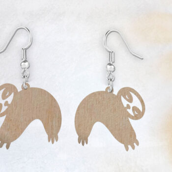 Intra απο ξύλο plywood 3mm-4mm πάχος - με χαριτωμένα σκουλαρίκια με λέιζερ νωθρότητας Δίασταση 900x900 cm INTRAFABR-118036022 - Image 2