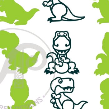 Intra απο ξύλο plywood 3mm-4mm πάχος - Χαριτωμένα αρχεία  κοπής με λέιζερ δύο επιπέδων T Rex Δίασταση 30x20 cm INTRAFABR-68403534 - Image 2