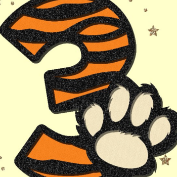 Intra απο ξύλο plywood 3mm-4mm πάχος - Cute Tiger Numbers 3D Δίασταση 20x20 cm INTRAFABR-96755402 - Image 1