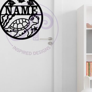 Intra απο ξύλο plywood 3mm-4mm πάχος - Επιγραφή τοίχου με όνομα χαριτωμένη χελώνα, Δίασταση 40x50 cm INTRAFABR-121560997 - Image 3