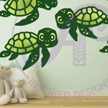 Intra απο ξύλο plywood 3mm-4mm πάχος - Χαριτωμένα σχήματα αρχείων κομμένα με λέιζερ χελώνες. 5 Δίασταση 30x20 cm INTRAFABR-91165659 - Image 2