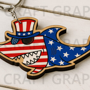 Intra απο ξύλο plywood 3mm-4mm πάχος - Χαριτωμένο πακέτο  μπρελόκ ΗΠΑ Δίασταση 3x3 cm INTRAFABR-122653652 - Image 2