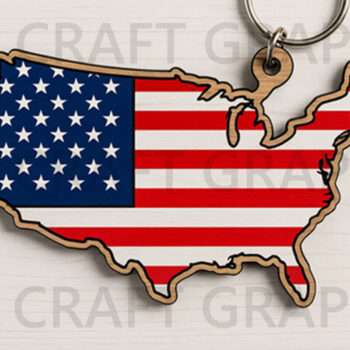 Intra απο ξύλο plywood 3mm-4mm πάχος - Χαριτωμένο πακέτο  μπρελόκ ΗΠΑ Δίασταση 3x3 cm INTRAFABR-122653652 - Image 4