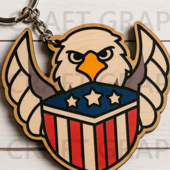 Intra απο ξύλο plywood 3mm-4mm πάχος - Χαριτωμένο πακέτο  μπρελόκ ΗΠΑ Δίασταση 3x3 cm INTRAFABR-122653652 - Image 10