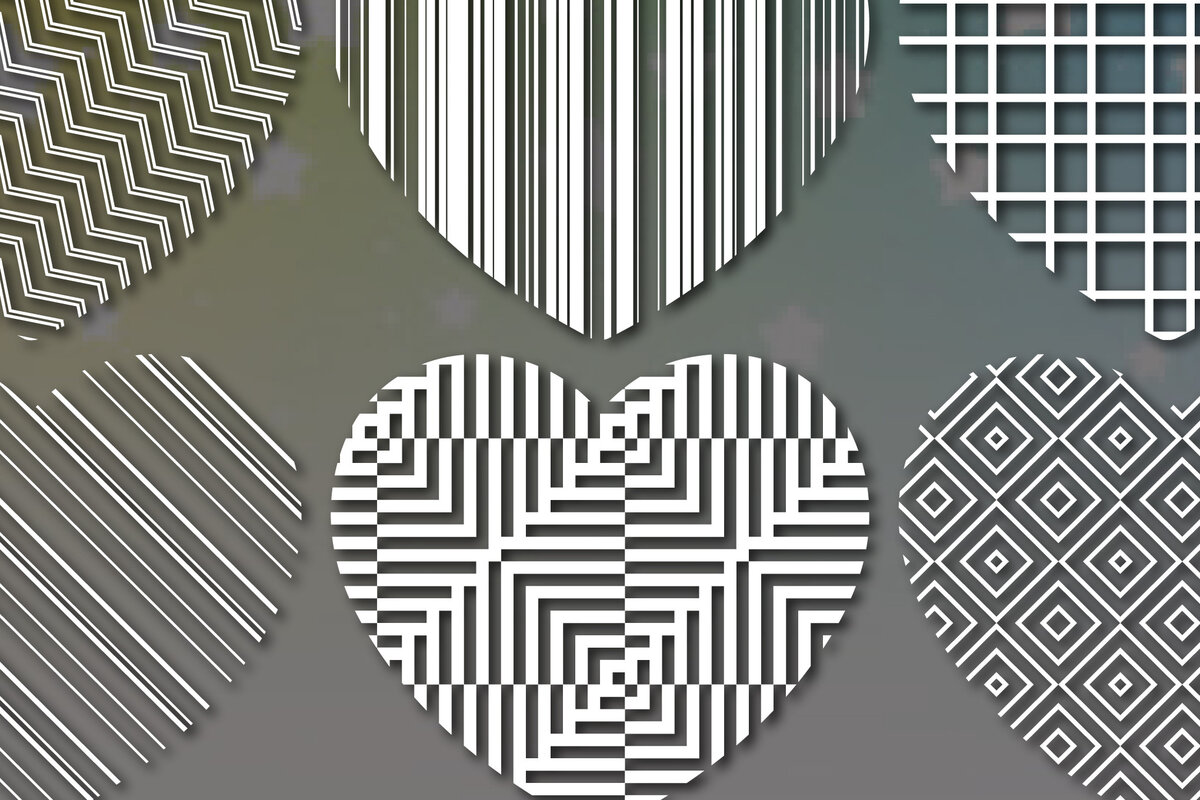 Intra απο ξύλο plywood 3mm-4mm πάχος - Πακέτο υ Cute Valentine Heart  Cut Δίασταση 25x25 cm INTRAFABR-54092272