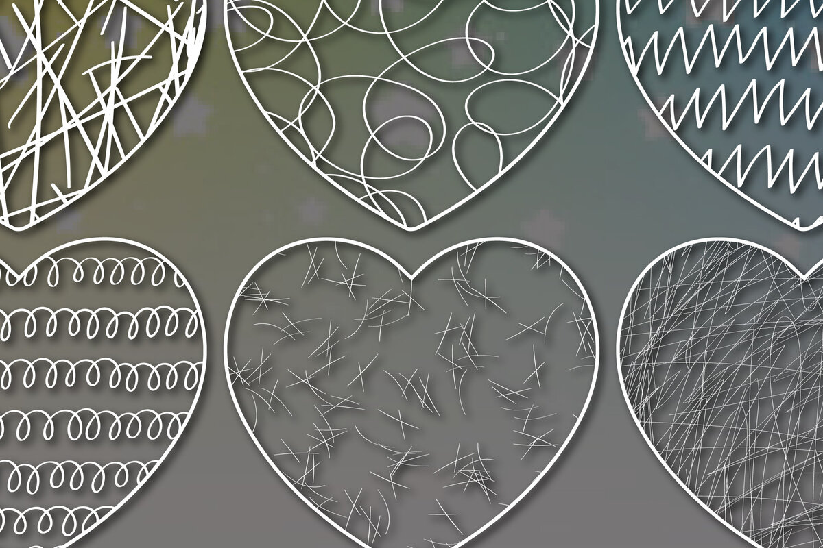 Intra απο ξύλο plywood 3mm-4mm πάχος - Πακέτο υ Cute Valentine Heart  Cut Δίασταση 25x25 cm INTRAFABR-54095600