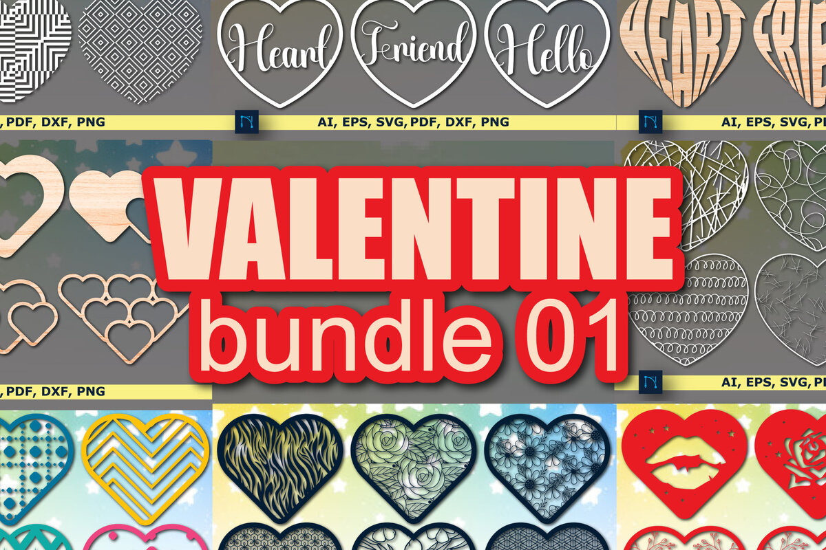 Intra απο ξύλο plywood 3mm-4mm πάχος - Πακέτο υ Cute Valentine Heart  Cut Δίασταση 25x25 cm INTRAFABR-54096351