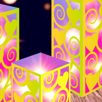 Intra απο ξύλο plywood 3mm-4mm πάχος - Σετ Πακέτο με χαριτωμένα φανάρια Αγίου Βαλεντίνου  12 Δίασταση 20x20 cm INTRAFABR-56953064 - Image 3