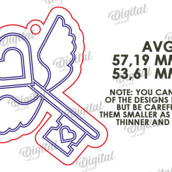 Intra απο ξύλο plywood 3mm-4mm πάχος - Χαριτωμένο μπρελόκ Αγίου Βαλεντίνου Δίασταση 4x4 cm INTRAFABR-111984623 - Image 2