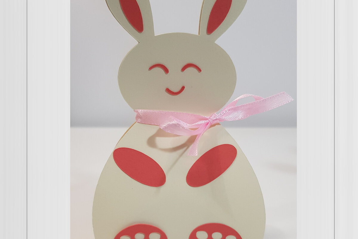 Intra απο ξύλο plywood 3mm-4mm πάχος - Πρότυπο κουτιού πασχαλινό λαγουδάκι Cutie Pufi Δίασταση 15x15 cm INTRAFABR-64301206