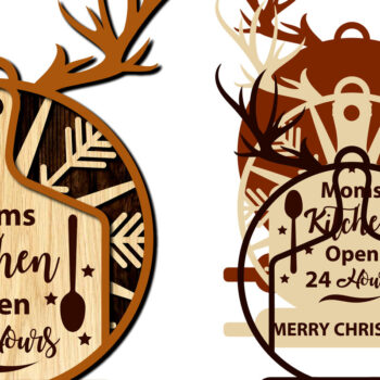 Intra απο ξύλο plywood 3mm-4mm πάχος - Χριστουγεννιάτικα στολίδια  σανίδα κοπής Δίασταση 6x6 cm INTRAFABR-81279419 - Image 3