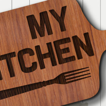 Intra απο ξύλο plywood 3mm-4mm πάχος - Πίνακας κοπής Κουζίνας Laser Cut Layered Δίασταση 40x50 cm INTRAFABR-27139352 - Image 1