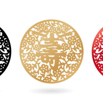 Intra απο ξύλο plywood 3mm-4mm πάχος - στολίδι κινέζικο χαρακτήρα Δίασταση 6x6 cm INTRAFABR-120347359 - Image 1