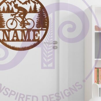 Intra απο ξύλο plywood 3mm-4mm πάχος - Ποδηλάτης Άντρας Σήμα ονόματος Laser Cut Δίασταση 30x20 cm INTRAFABR-93272978 - Image 4