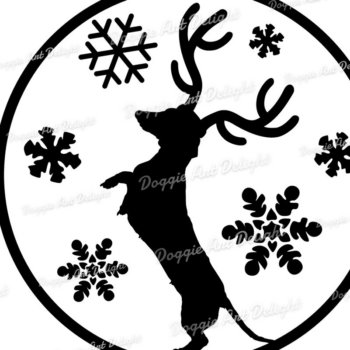 Intra απο ξύλο plywood 3mm-4mm πάχος - Χριστουγεννιάτικο στολίδι Dachshund Dog Cut  Δίασταση 6x6 cm INTRAFABR-85417040 - Image 1