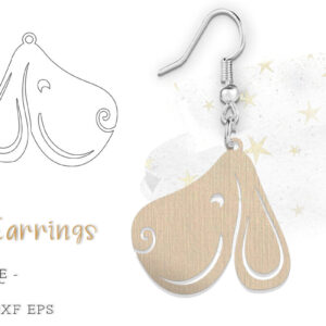 Intra απο ξύλο plywood 3mm-4mm πάχος -   κοπής με λέιζερ σκουλαρίκι Dachshund Dog Δίασταση 900x900 cm INTRAFABR-117963465