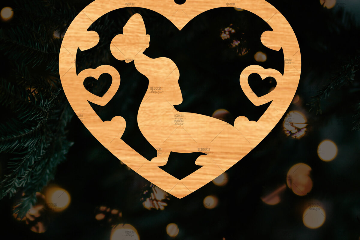 Intra απο ξύλο plywood 3mm-4mm πάχος - Στολίδι Dachshund Memorial Cut Laser Δίασταση 6x6 cm INTRAFABR-113646123