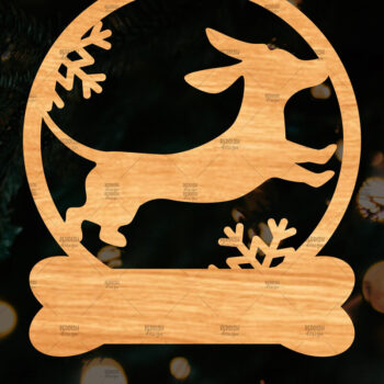 Intra απο ξύλο plywood 3mm-4mm πάχος - Στολίδι Dachshund Memorial Cut Laser Δίασταση 6x6 cm INTRAFABR-113646135 - Image 1