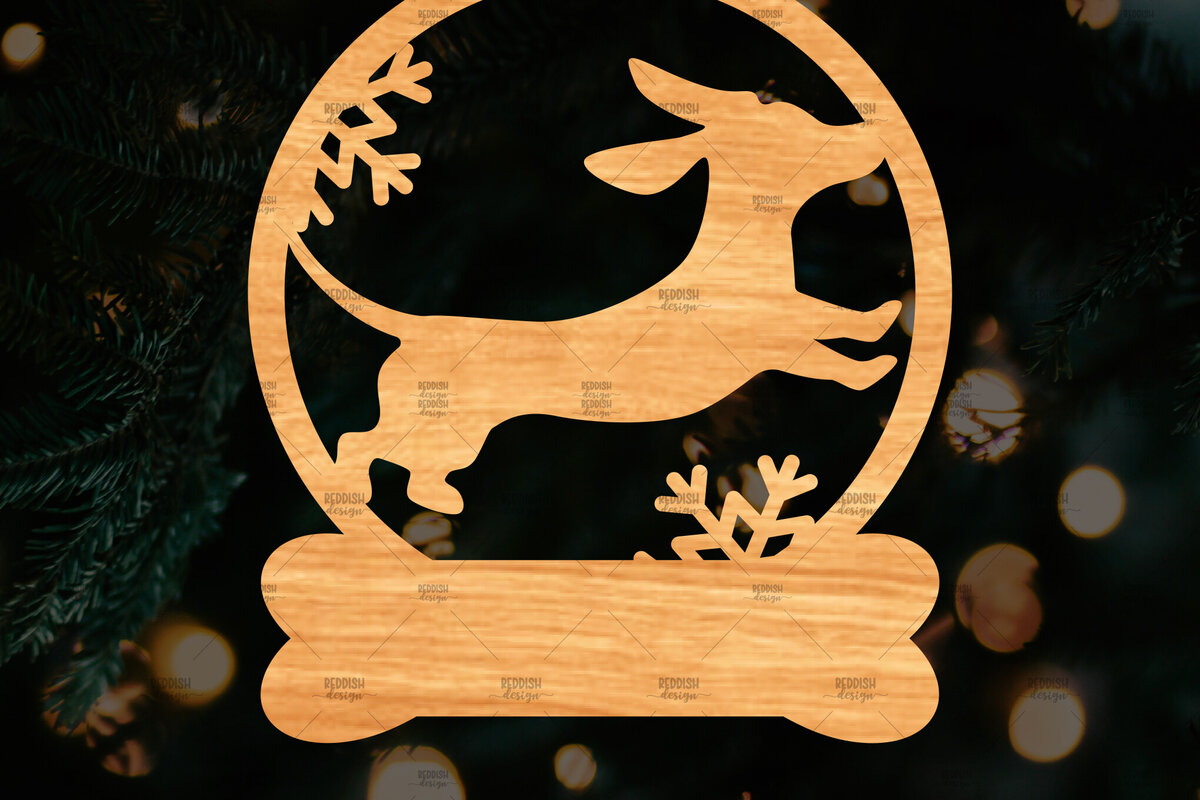 Intra απο ξύλο plywood 3mm-4mm πάχος - Στολίδι Dachshund Memorial Cut Laser Δίασταση 6x6 cm INTRAFABR-113646135