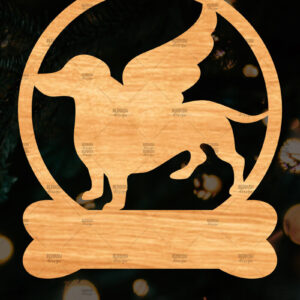 Intra απο ξύλο plywood 3mm-4mm πάχος - Στολίδι Dachshund Memorial Cut Laser Δίασταση 6x6 cm INTRAFABR-113646167