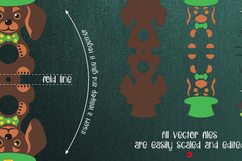 Intra απο ξύλο plywood 3mm-4mm πάχος - Κάτοχος Lollipop Day Dachshund-Patrick Δίασταση 30x20 cm INTRAFABR-24056255