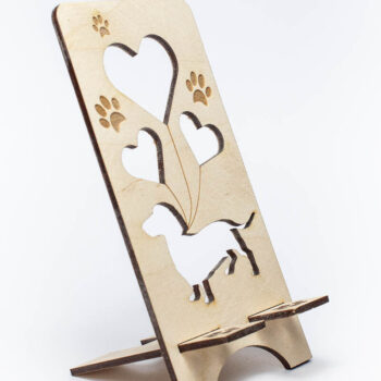 Intra απο ξύλο plywood 3mm-4mm πάχος - Τηλεφωνική βάση Dachshund Δίασταση 20x20 cm INTRAFABR-66101779 - Image 1