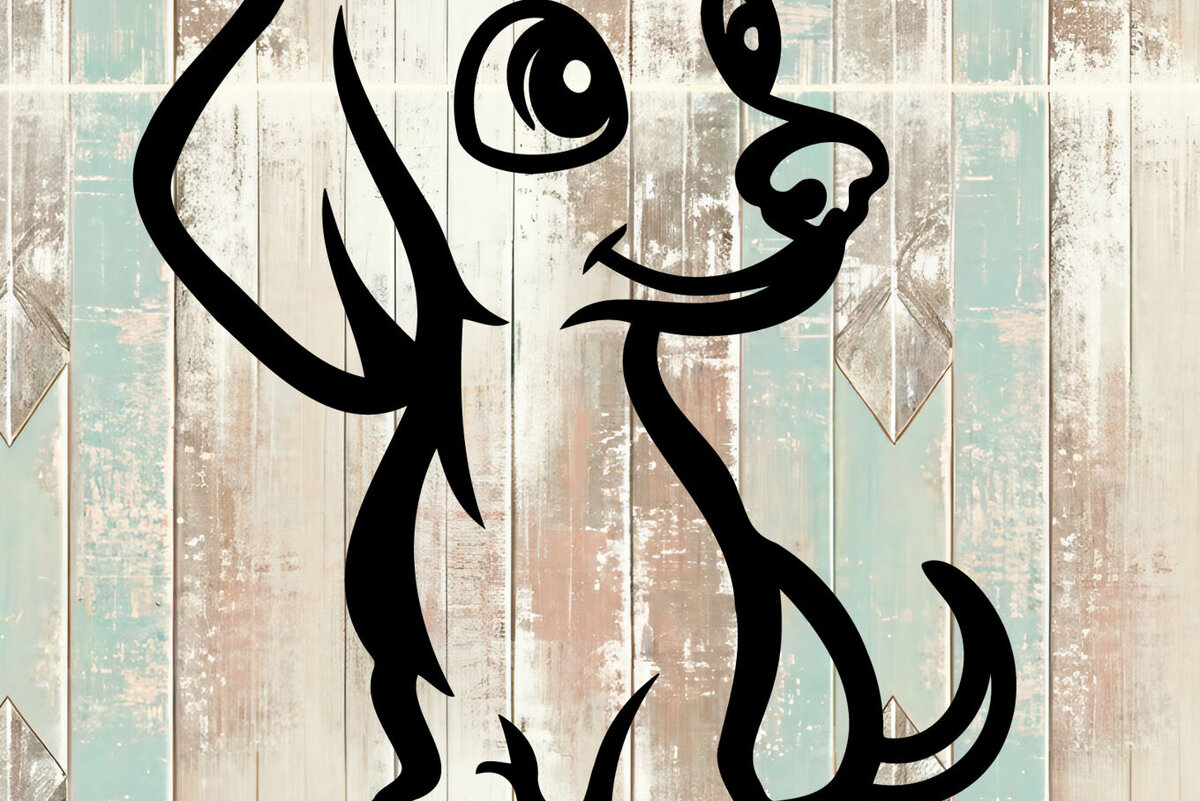 Intra απο ξύλο plywood 3mm-4mm πάχος - Κοπή αυτοκόλλητου αυτοκινήτου Dachshund  Design Δίασταση 20x20 cm INTRAFABR-104613376