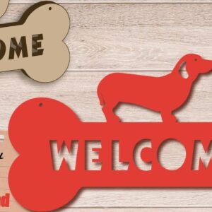 Intra απο ξύλο plywood 3mm-4mm πάχος - Σήμα καλωσορίσματος Dachshund, για Dog Lover Δίασταση 20x20 cm INTRAFABR-84890353