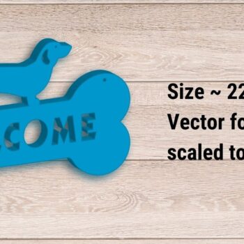 Intra απο ξύλο plywood 3mm-4mm πάχος - Σήμα καλωσορίσματος Dachshund, για Dog Lover Δίασταση 20x20 cm INTRAFABR-84890353 - Image 2