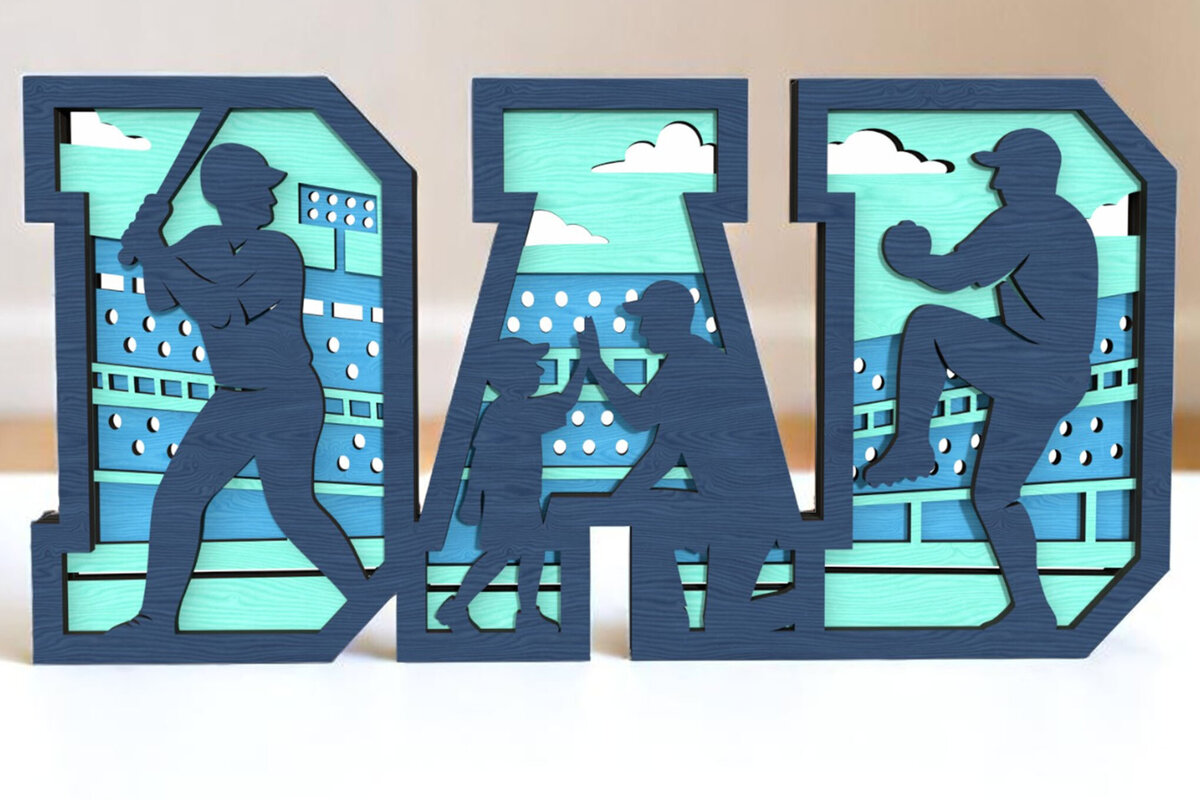 Intra απο ξύλο plywood 3mm-4mm πάχος - Πινακίδα 3D Stadium Baseball Stadium Δίασταση 6x6 cm INTRAFABR-122427250