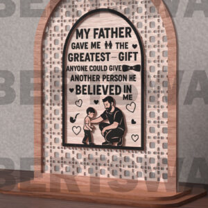 Intra απο ξύλο plywood 3mm-4mm πάχος - Ο μπαμπάς πίστεψε σε εμένα  Sign Δίασταση 30x20 cm INTRAFABR-121719262