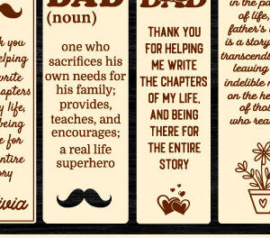 Intra απο ξύλο plywood 3mm-4mm πάχος - Πατέρας σελιδοδείκτης δέσμης κοπής με λέιζερ Δίασταση 5x20 cm INTRAFABR-97083057