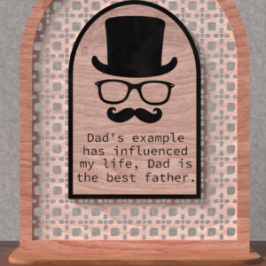 Intra απο ξύλο plywood 3mm-4mm πάχος - Ο μπαμπάς είναι το καλύτερο Father Sign  Δίασταση 20x25 cm INTRAFABR-122046010