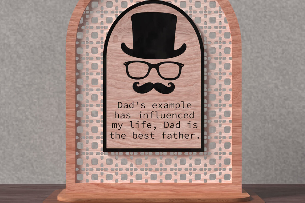 Intra απο ξύλο plywood 3mm-4mm πάχος - Ο μπαμπάς είναι το καλύτερο Father Sign  Δίασταση 20x25 cm INTRAFABR-122046010