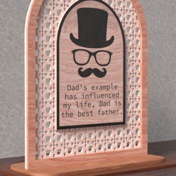 Intra απο ξύλο plywood 3mm-4mm πάχος - Ο μπαμπάς είναι το καλύτερο Father Sign Δίασταση 20x25 cm INTRAFABR-122046010 - Image 3